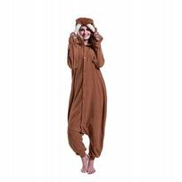 Walrus Seal Onesie Overalls Brown Kigurumi M brown