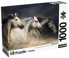 Lisciani Dėlionė + plakatas, 1000 vnt. - Žirgai