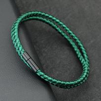 Paprasto stiliaus kilio virvių apyrankė vyrams, dvisluoksnė apyrankė apyrankė Homme jūrinė apyrankė Dovanos jam Pulseria Joias S 17.5cm 6.9Inch žalia