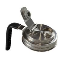 Mason Jar Piltuvėlio Dangtelis su Rankena Plačia Burna Atlenkiamas Dangtelis Mason Jar Stiklainiams Sandarus Dangtelis Gėrimams Maisto Laikymui L 1pc gray