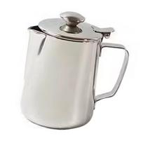 Milk Frothing Pitcher Thickened Stainless Steel Pointed Spout Milk Frothing Pitcher Jug for Coffee Milky Tea Latte 600ml white