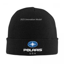 Polaris Logo Warm Knitted Cap Hip Hop Bonnet Hat Autumn Winter Outdoor Beanies Hats for Men Women Adult One Size black