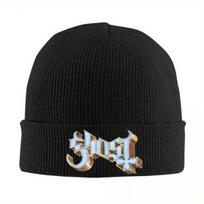 Metal Rock Band Beanie Hats Ghost Skullies Beanies Outdoor Sport Elastic Unisex Adult Caps Spring Design Cute Bonnet Hats Gift black