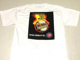 Rare! Vintage 2000s Chicago Cubs Grab A Bubba Burger Baseball T-Shirt New! LARGE Unisex T-Shirt XXL white