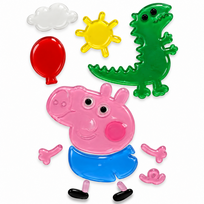 Geliniai lipdukai ant lango "Peppa Pig"