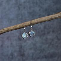 Genuine Raw moonstone Earrings Raw gemstone earrings for her Sterling silver earrings Healing crystal Dangle Handmade small Earrings