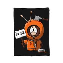 Žalias rankšluostukas Towelie iš South Park, koralinio vilnos pliušinis pledas, daugiafunkcinis šiltas pledas lovatiesėms, rudens/žiemos 130x150cm