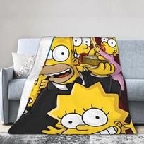 T- Simpsonai Šilti Minkšti Antklodės Mergaitėms Berniukams Pliušinis Mėtomasis Antklodė Naujovės Sofa Kėdė Flanelinis Patalynė Sofa Lova Dangalas 75cmx90cm