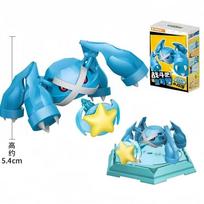 Originalūs Pokemonų konstravimo kaladėlių žaislai Pikachu Greninja Cinderace Blastoise Charizard Mewtwo Veiksmo figūrėlė Animacinis modelis Vaikų dovana With Box blue