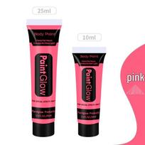 Eco-friendly World Cup Fan Fluorescent Body & Face Paint (10ml, 25ml) - Night Glow Party Pigment 10ml rožinė