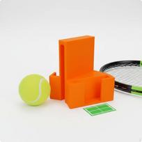 Tennis Camera Mount DoublesidedSided Filming Net Clamp Phone 3D Printed Holder Orange Large orange