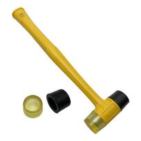 Ergonomic Handle Rubber Hammer Soft Mallet Essential for DIY Projects & Repairs geltona