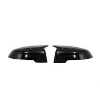 Anglies pluošto rašto veidrodėlio dangtelis Juodas veidrodėlio dangtelis Užklijuojamas BMW 5 6 7 serijai 5GT F10 F11 F07 F06 F12 F13 F01 F02 Alpina juoda