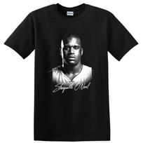 Shaquille ONeal Basketball Player Portrait T Shirt Black White Graphic Fan Tee 3XL gray
