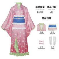 New Fashion Kanroji Mitsuri Cosplay Costume Pink Kimono Dress Outfits Halloween Carnival Party Disguise Women Suits XXXL white