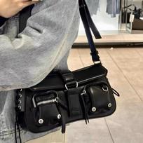 PU Black Large Capacity Women's Crossbody Tote Bag for Commuting & Class 28*7*17 cm juoda