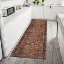Terakotos Boho virtuvės prieangis koridorius turkiškas takas kilimas vintažinio persiško stiliaus takas skalbiami bohemiški kilimai 40X120CM brown