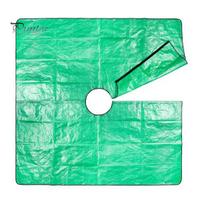 Garden Leaf Tarp Landscape for Trimming, Pruning with Hole & 4 Landscaping Waste Catching Sheet Corner Buckles, Shrub Trimmings Catcher Collection, S žalia