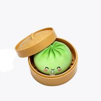 1/4Box Dumpling Squeeze Blow Bubbles Toy Dumpling Squishies Set With Steamer Bubble-Blowing Squishies Stretchy Fidget Sensory žalia