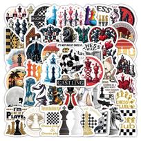60Pcs Chess Sport Cartoon Graffiti Stickers Creative Board Games Decal Suitase Guitar Luggage Waterproof Sticker Kid Toys Gifts black