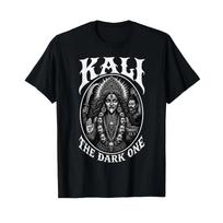 Kali The Dark One Hindu Goddess Indian Mythology Sacred Art T Shirt vintage Washed graphic Breathable Casual fashion Slightly M juoda