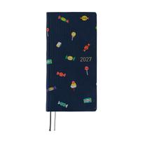 Hobonichi Techo 2027 Weeks MEGA Tie Dream January Start Weekly Planner Weekly Slim Vertical 215 Grid Memo Pages & Chief/Candy Left-Hand black