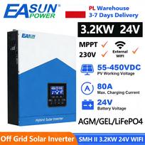 EASUN POWER 3,2 kW hibridinis saulės keitiklis 24V 220V autonominis grynos sinusinės bangos keitiklis 120A MPPT saulės baterijos įkroviklis su WIFI