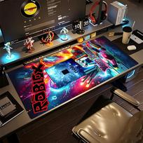 Roblox Customize Your Name Mouse Pad Desk Mat Office Mouse Mats Non-Slip Rubber Bottom Perfect for Office Laptop Gaming Setup 30cmx60cm blue