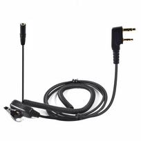 Universal 2 Pin to 3.5mm Female Audio Earpiece Headset Transfer Cable with PTT Mic  Compatible for Kenwood Baofeng Walkie-Talkie