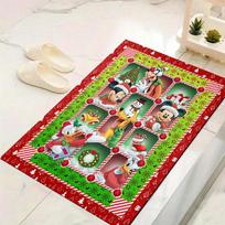 1Pc Christmas Mickey Mouse Friends Rug Office Carpet Indoor Outdoor Doormat Nonslip Soft Comfortable Living Christmas Halloween Xmas Gift D924391 100cmx150cm