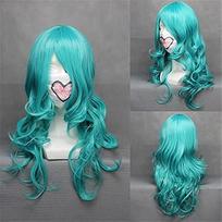Bleach Neliel Tu Oderschvank Cosplay Wig Blue Long Wavy Synthetic Hair Perucas Halloween Costume Wigs for Women One Size blue