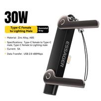 Essager USB C to Type C OTG Adapter Foldable Adapter 240W Fast Charge Converter Multifunction Phone Charge Bracket for iPhone 3 Type C to Lightning