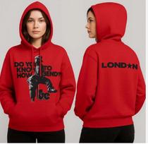 Billie Eilish London Tour Bend Graphic Red Hoodie For Fans Two Sides Hoodie XL black
