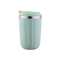 500 ml nerūdijančio plieno puodelis su sandariu dangteliu, didelės talpos nepralaidus nešiojamasis izoliuotas pieno arbatos kavos puodelis kelioninis puodelis Dovana Mint Green white