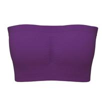 Didelio dydžio 6XL be petnešėlių, su vielute ir be jos, sportinis bandeau liemenėlė moterims 6XL karališkos violetinės spalvos