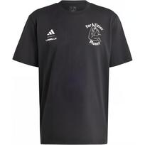 Adidas „Les Mills For A Fitter Planet“ grafinio spaudinio marškinėliai su kakleliu vyriški viršutiniai drabužiai, juodi JJ3166 L black