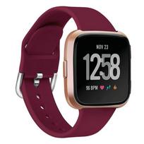 Fitbit Versa 2 / Versa / Versa Lite xDfind Atvirkštinis Sagtelis Vienspalvė Silikoninė Laikrodžio Apyrankė L raudona