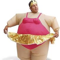 Pripučiamas sumo kostiumas: Kalėdų ir Šventės vakarėlio kostiumas One Size beige
