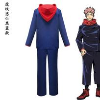Jujutsu Kaisen Apranga Pilnas Rinkinys Mėlyna Spiralinė Sagtis Gojo Goko Lazda Yuujin Cosplay Itadori Yuji Cosplay Kostiumas Anime Kostiumas M tamsiai mėlyna spalva