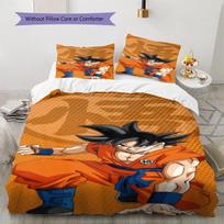 Son Goku Rašto Patalynė, Antklodės Komplektas Antklodės Užvalkalas Pagalvės Užvalkalas Namų Gimtadienio Dovana (1 * antklodės užvalkalas + 2 * pagalvės užvalkalai, be šerdies) 200x200cm