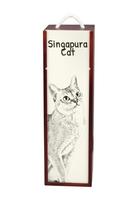 Singapura - wine box with a cat, alcohol box with graphics, personalized gift box from the Art-Dog brand ruda