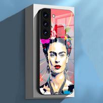 F-Frida K-Kahlo telefono dėklas Samsung S26 S25 S24 FE S23 S22 S21 Plus S20 Ultra Note20Ultra juodas stiklinis dangtelis Galaxy S26 Ultra
