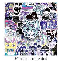50-Piece Omori Game Graffiti Stickers for Guitar, Notebook, and Suitcase DIY Projects black
