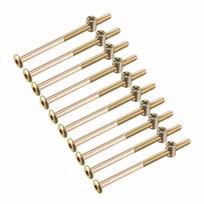 M6*100mm Hexagon Socket Furniture Screw Metric Thread Galvanized Nut Bolt For Furniture Crib Bed And Chair M6(50MM)10 sets