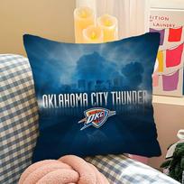 Basketball O-Oklahoma City Thunder Maple Design Cushion Cover Happy Autumn Harvest Decor Holiday Decorati Pillow Cover Peach skin 18*18(CM)-1Pcs gray