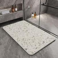 Nordic Style Hard Diatomaceous Earth Floor Mat, Bathroom Absorbent Foot Mat, Non-Slip Foot Mat for Bathroom Entrance 30X40Cm / Gz-Painted Stone [Hard Pad] gray
