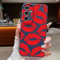 Fashion Lips Heels Print Case For Samsung A18 A57 A37 A17 A56 A36 A26 A16 A55 A35 A25 A15 A54 S21 FE S22 S23 S24 Plus S25 S26 Ultra Silicone Cover Samsung A16 5G mėlyna