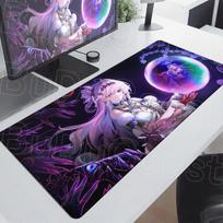 HD Printing Anime Mousepad Wuthering Waves Denia Non-slip Rubber Laptop Gaming Mice Mat 900x400mm Extend Gamer Keyboard Desk Pad 30cmx60cm(11.8x23.6inch) black