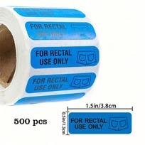 Funny Waterproof Prank Rectal Stickers Self-Adhesive No Residue Labels for Halloween Desk Party Adult Joke Props Black text oranžinė