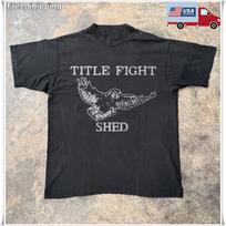 Title Fight Shed Vintage Melodic Hardcore Punk Album Black Graphic T-Shirt L gray